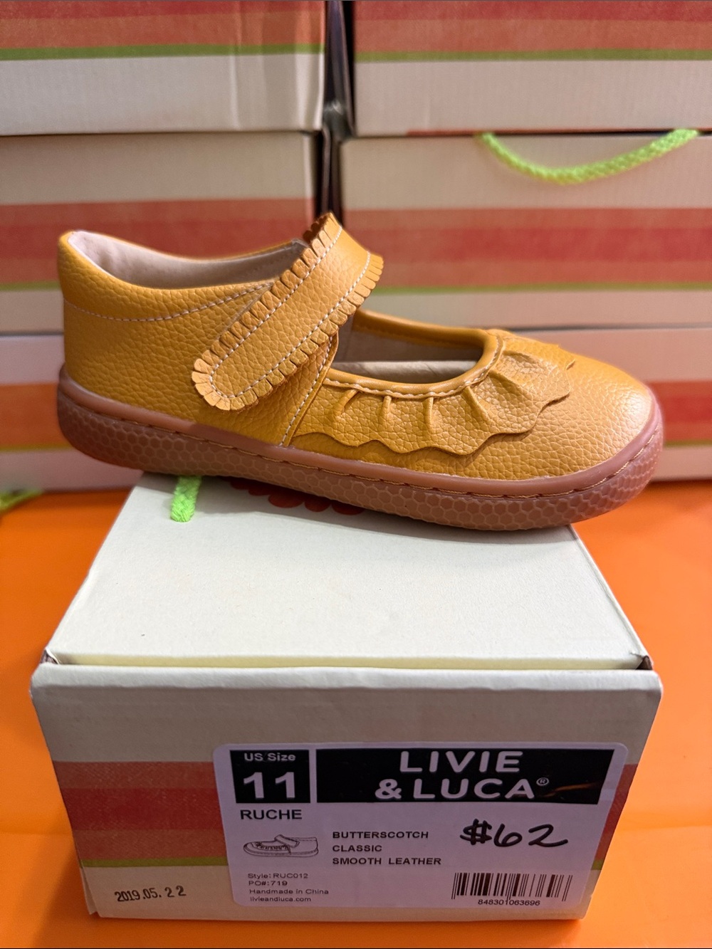 Livie & Luca Butterscotch Ruffle Mary Jane Shoe